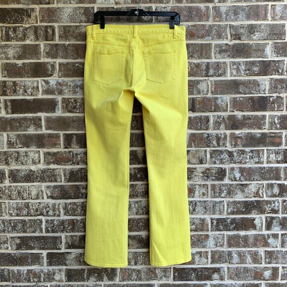 Women's Boot Cut Low Rise Jeans Bright Yellow - Picture 4 of 14